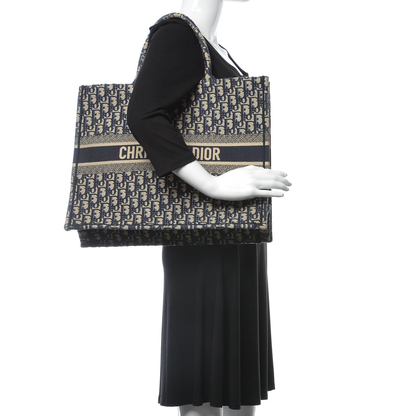 Oblique Book Tote Blue Multicolor