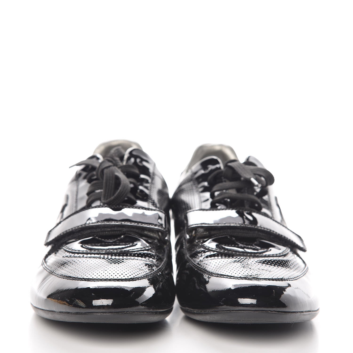Louis Vuitton Patent Calfskin Sneakers 9 Black 2 of 14