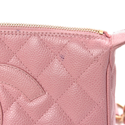 Chanel Caviar Quilted Pochette Pink 10 of 12