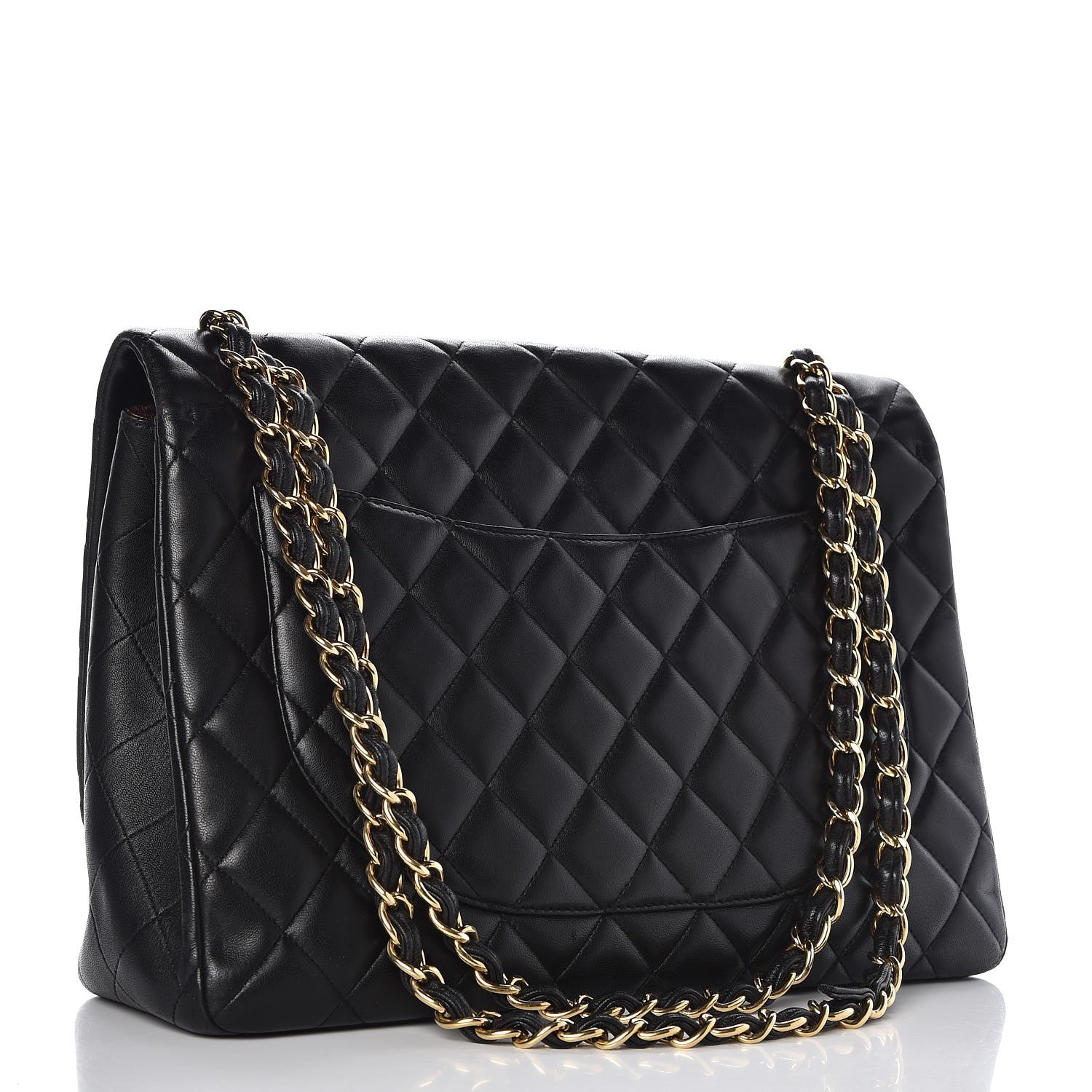 Chanel Lambskin Quilted Maxi Single Flap Black 3 of 11