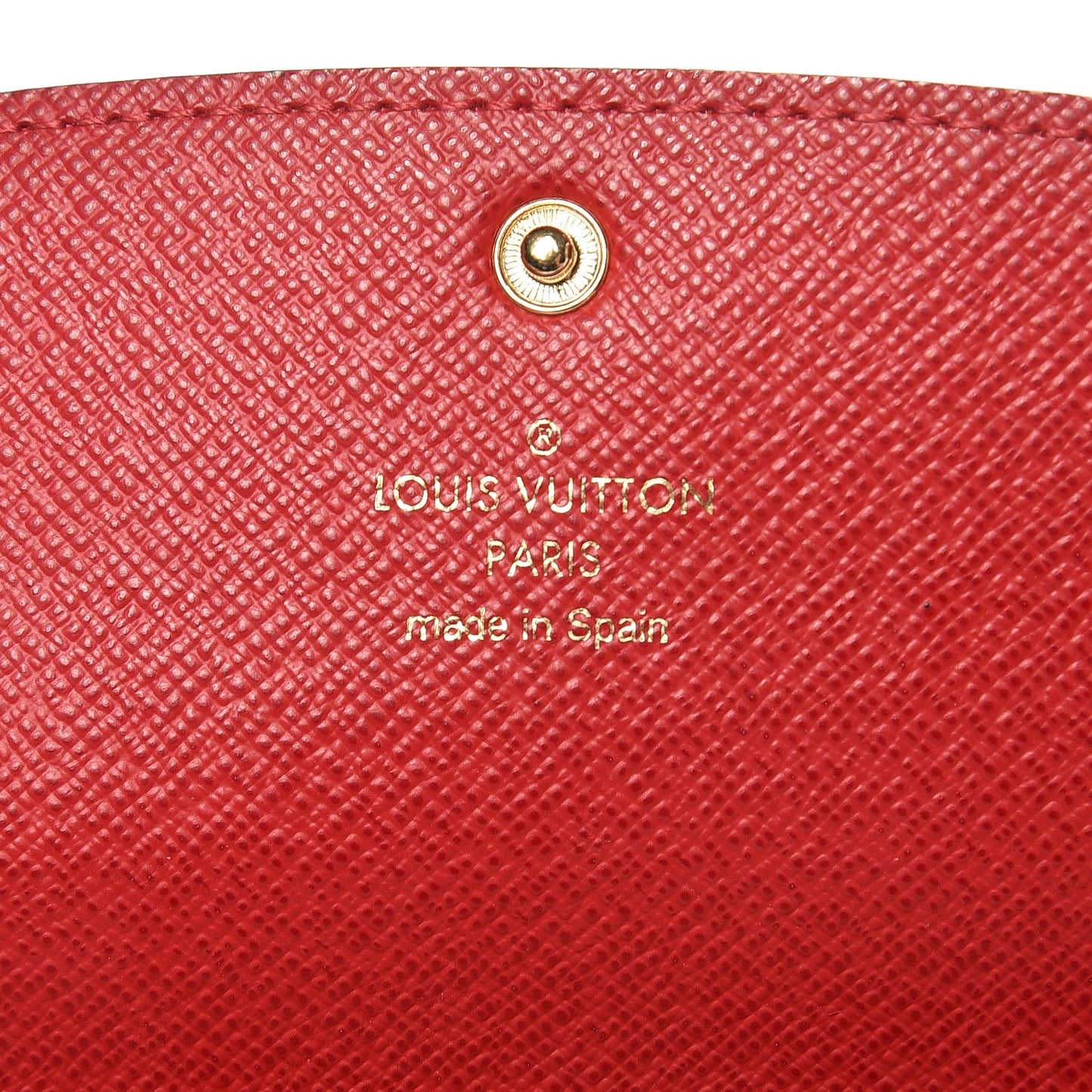 Damier Ebene Emilie Wallet Red
