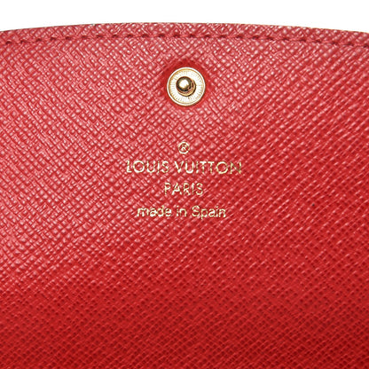 Louis Vuitton Damier Ebene Emilie Wallet Red 6 of 7