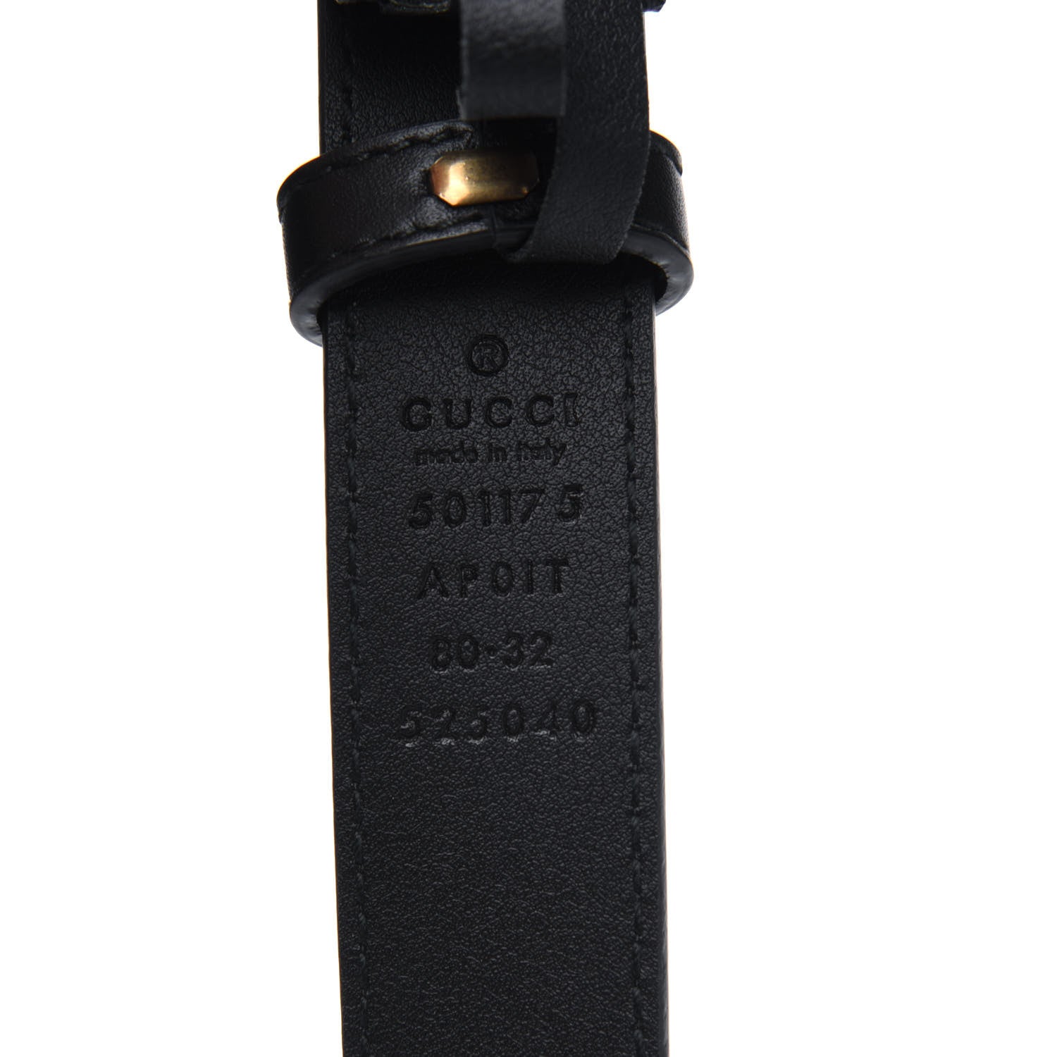 Gucci Calfskin Crystal Double G 30mm Belt 80 32 Black 3 of 5