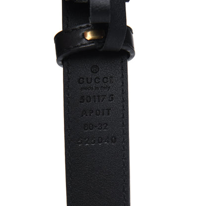 Gucci Calfskin Crystal Double G 30mm Belt 80 32 Black 3 of 5