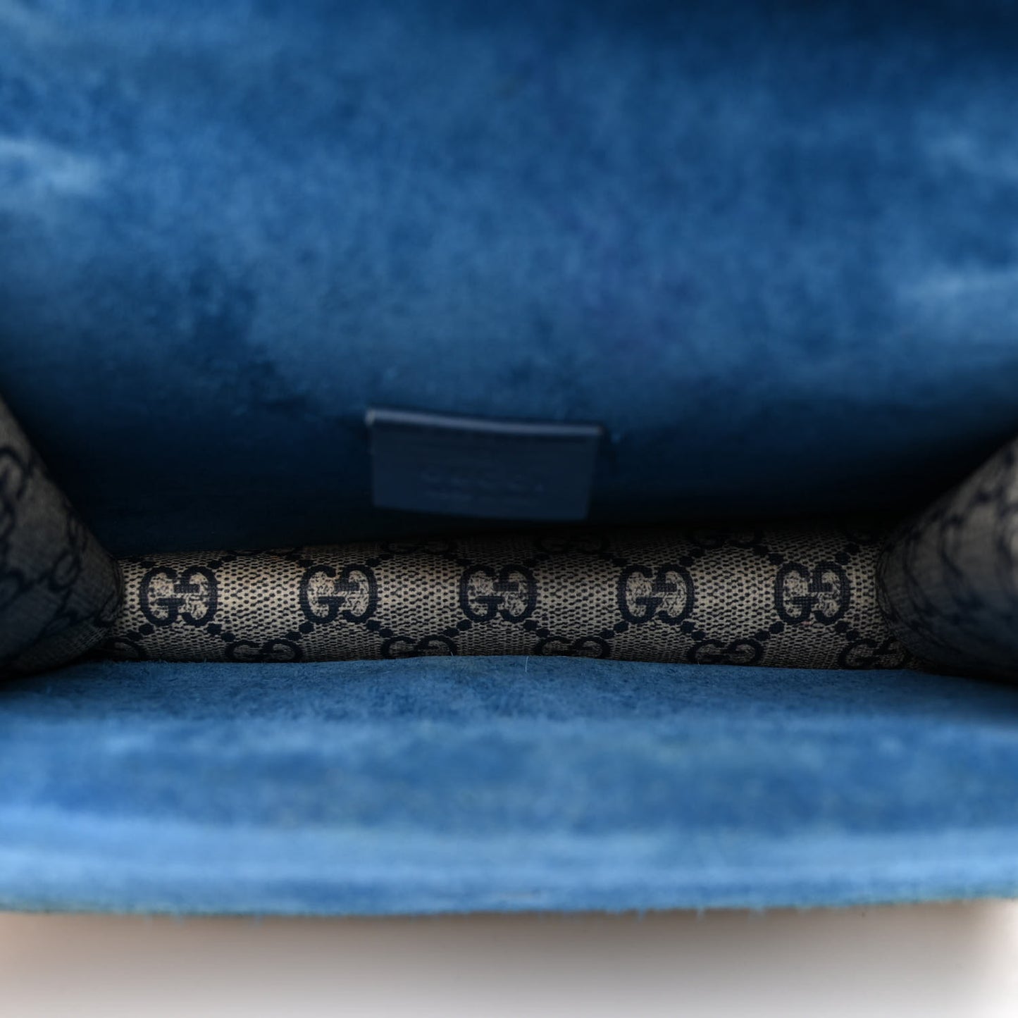 GG Supreme Monogram Blooms Mini Dionysus Shoulder Bag Beige Navy Vintage Blue