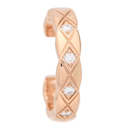 Chanel 18K Beige Gold DIamond Coco Crush Single Ear Cuff Earring 1 of 3