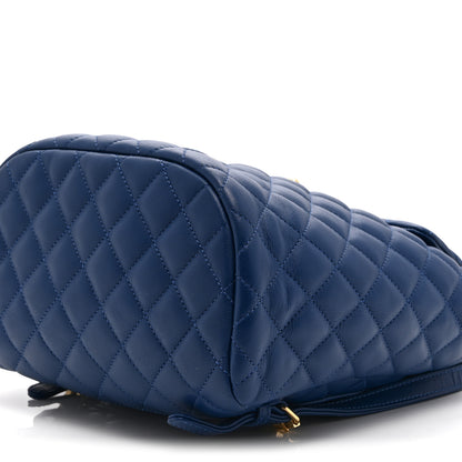 Chanel Lambskin Quilted Small Urban Spirit Backpack Blue 10 of 11