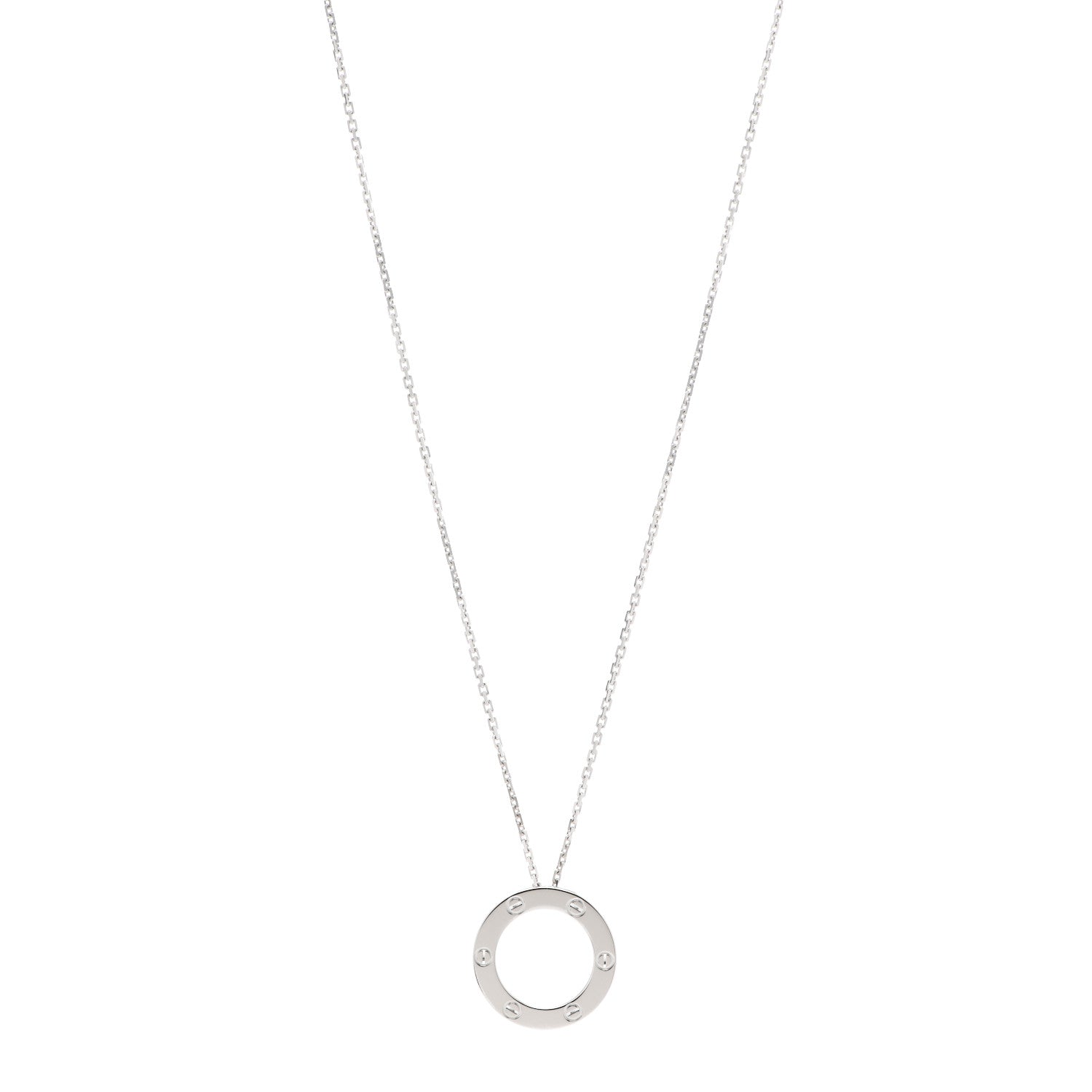 Cartier 18K White Gold LOVE Pendant Necklace 1 of 6