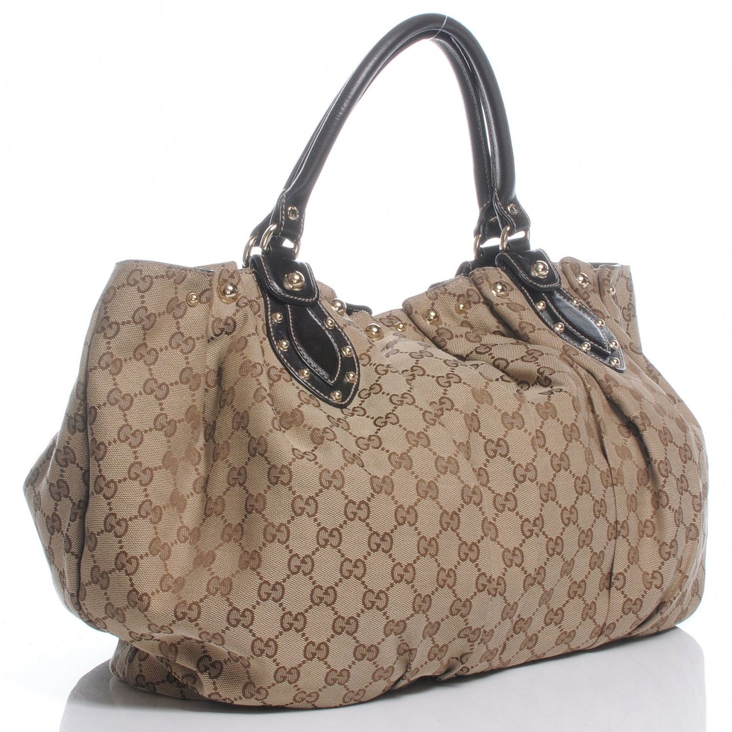Gucci Monogram Studded Pelham Tote Brown 3 of 7