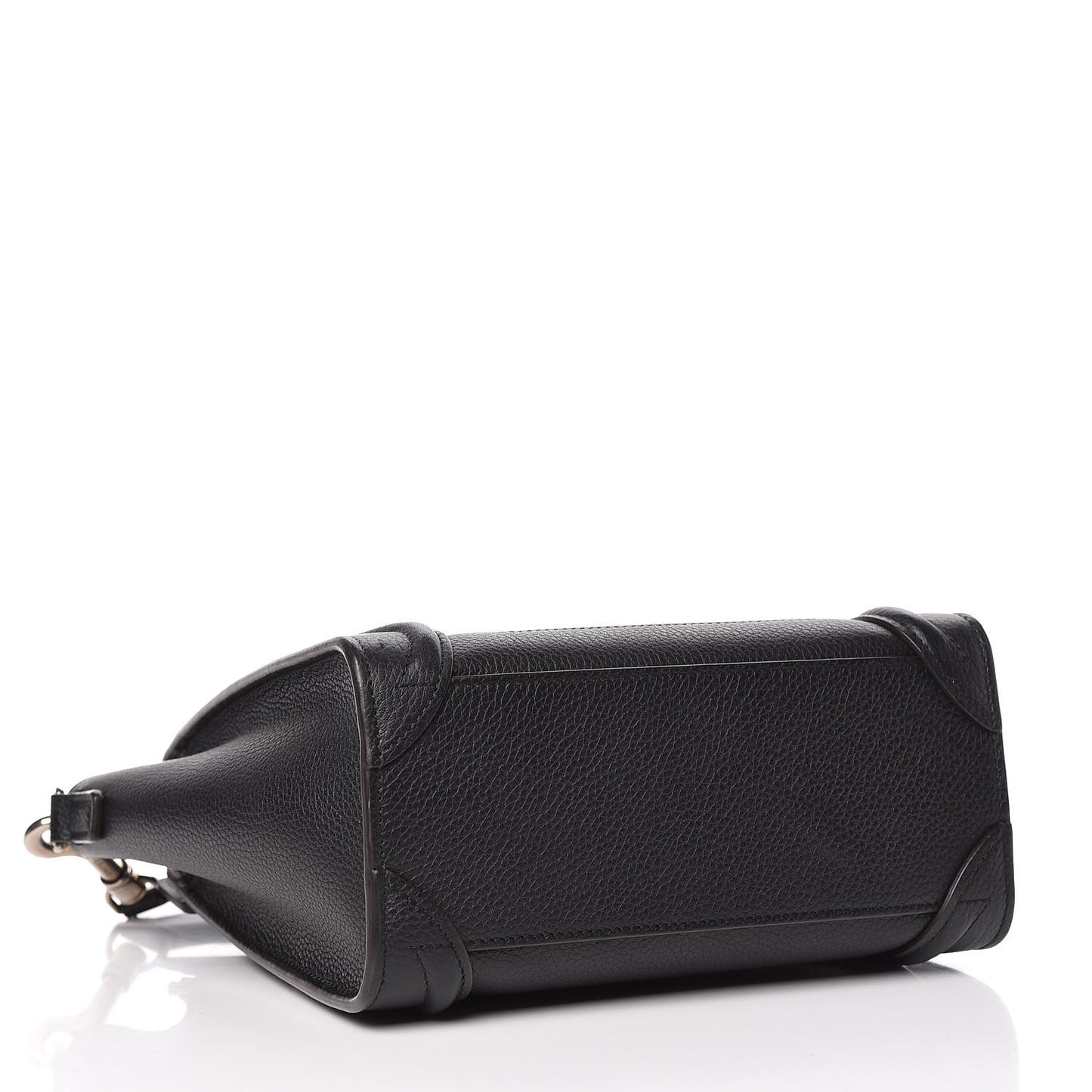 Drummed Calfskin Nano Luggage Black