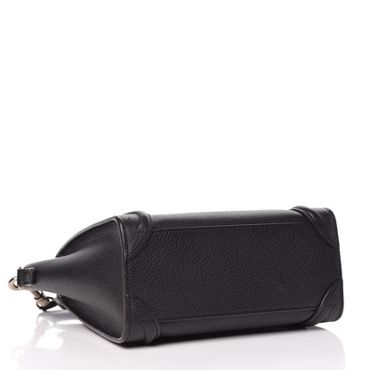 Celine Drummed Calfskin Nano Luggage Black 4 of 8