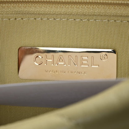 Chanel Lambskin Quilted Medium Chanel 19 Flap Yellow 6 of 13