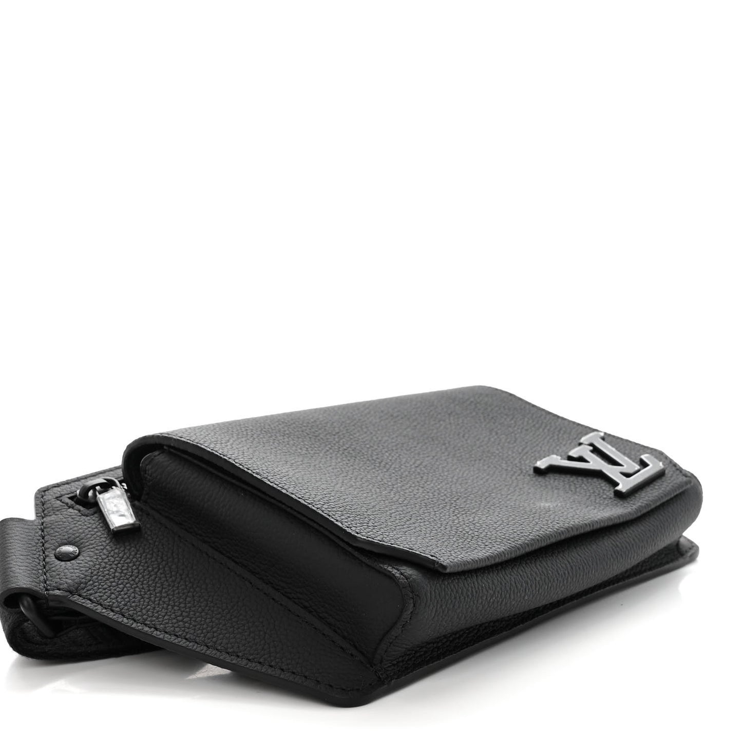 Grained Calfskin Aerogram Takeoff Sling Black