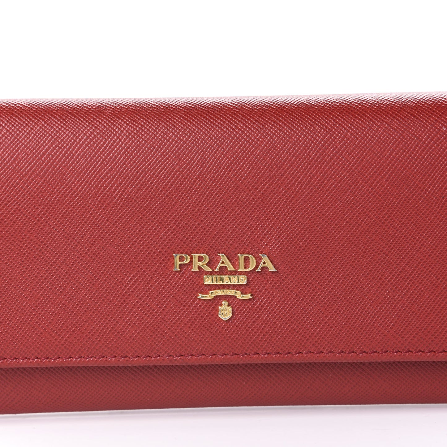 Saffiano Multicolor Continental Flap Wallet Fuoco Bruyere