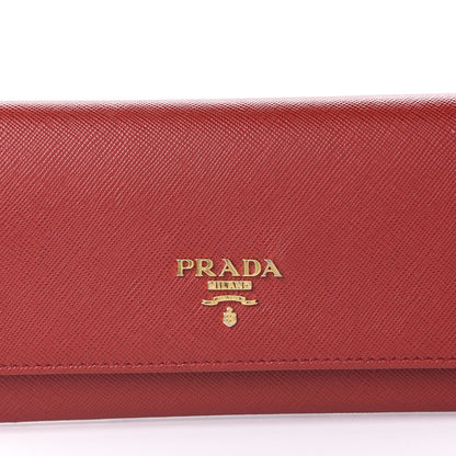 Prada Saffiano Multicolor Continental Flap Wallet Fuoco Bruyere 14 of 14