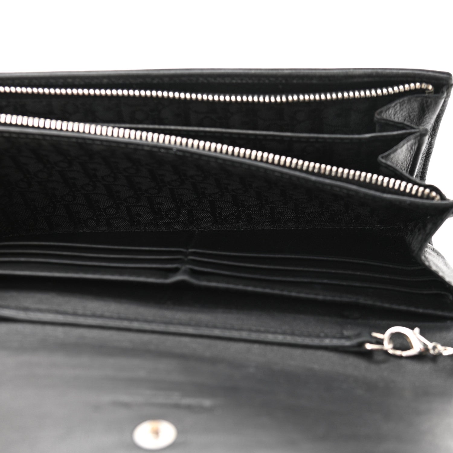 Christian Dior Patent Cannage Rendez-vous Chain Wallet Black 4 of 9