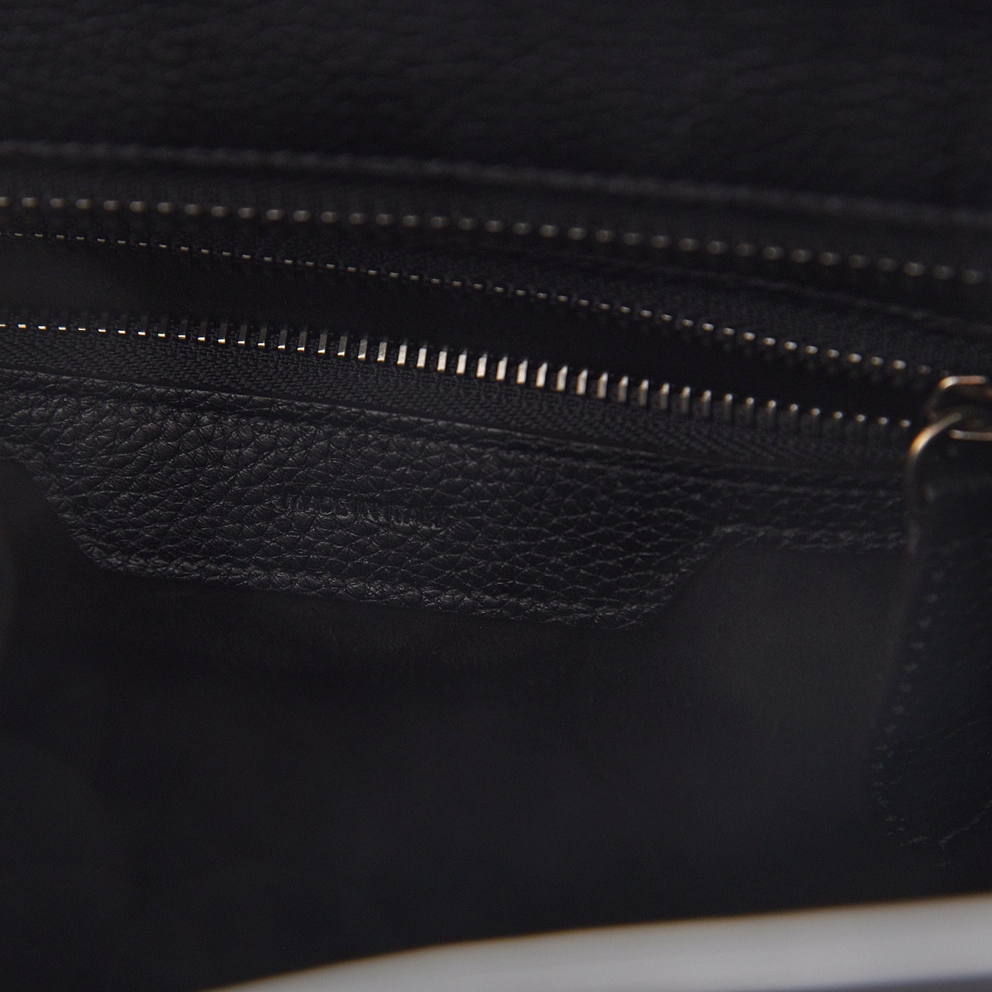 Drummed Calfskin Micro Luggage Black