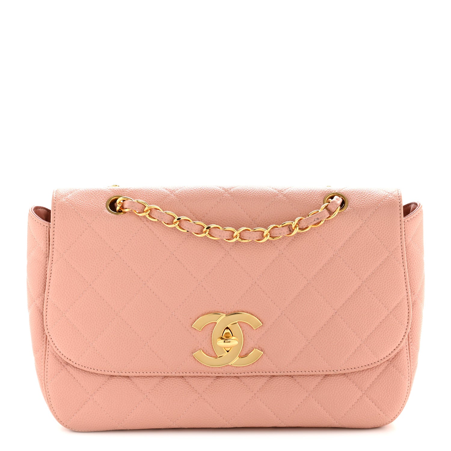 Chanel Caviar Quilted XL Jumbo Single Flap Light Pink 1 of 16