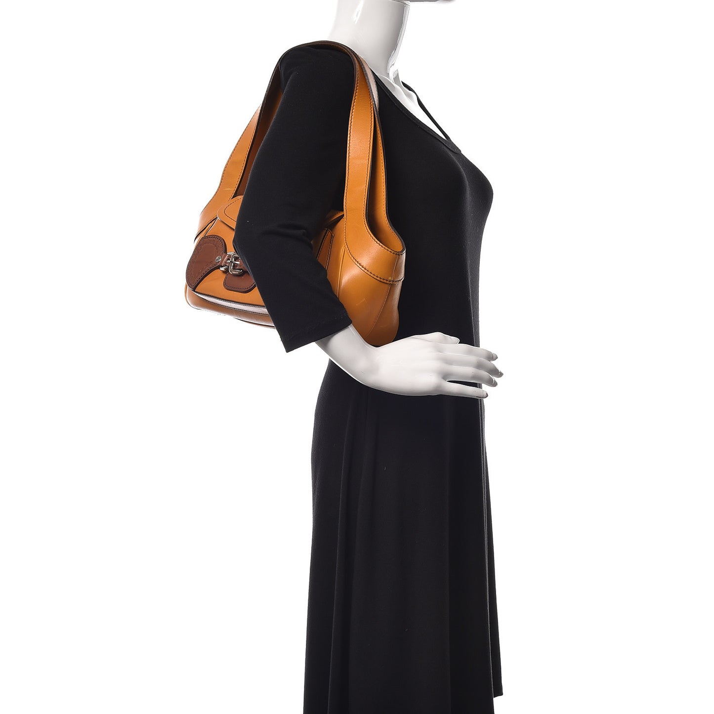 Vitello Shoulder Bag Ocra Noce