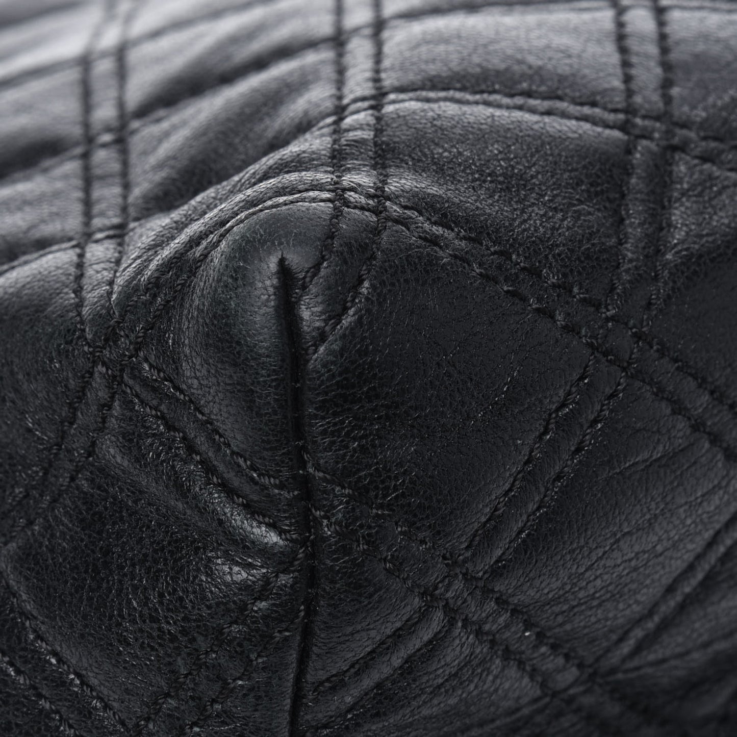Lambskin Quilted Large Baroque Single Flap Bag Black