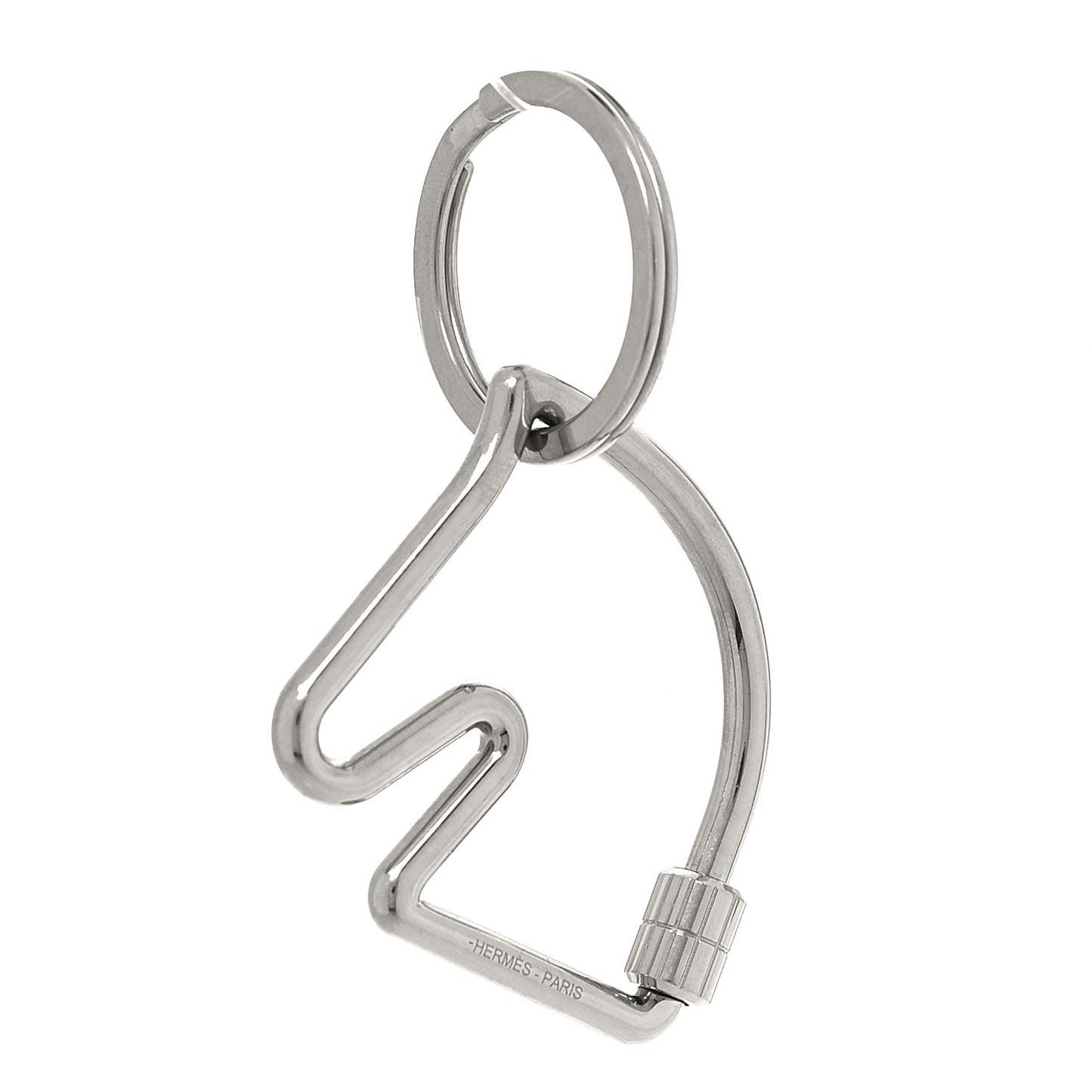 Palladium Cheval Key Ring