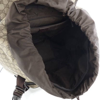 Gucci GG Supreme Monogram Large Interlocking G Double Buckle Backpack Dark Brown 7 of 7