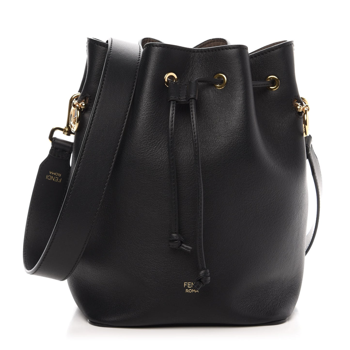 Vitello Grace Matte F is Fendi Grande Mon Tresor Bucket Bag Black
