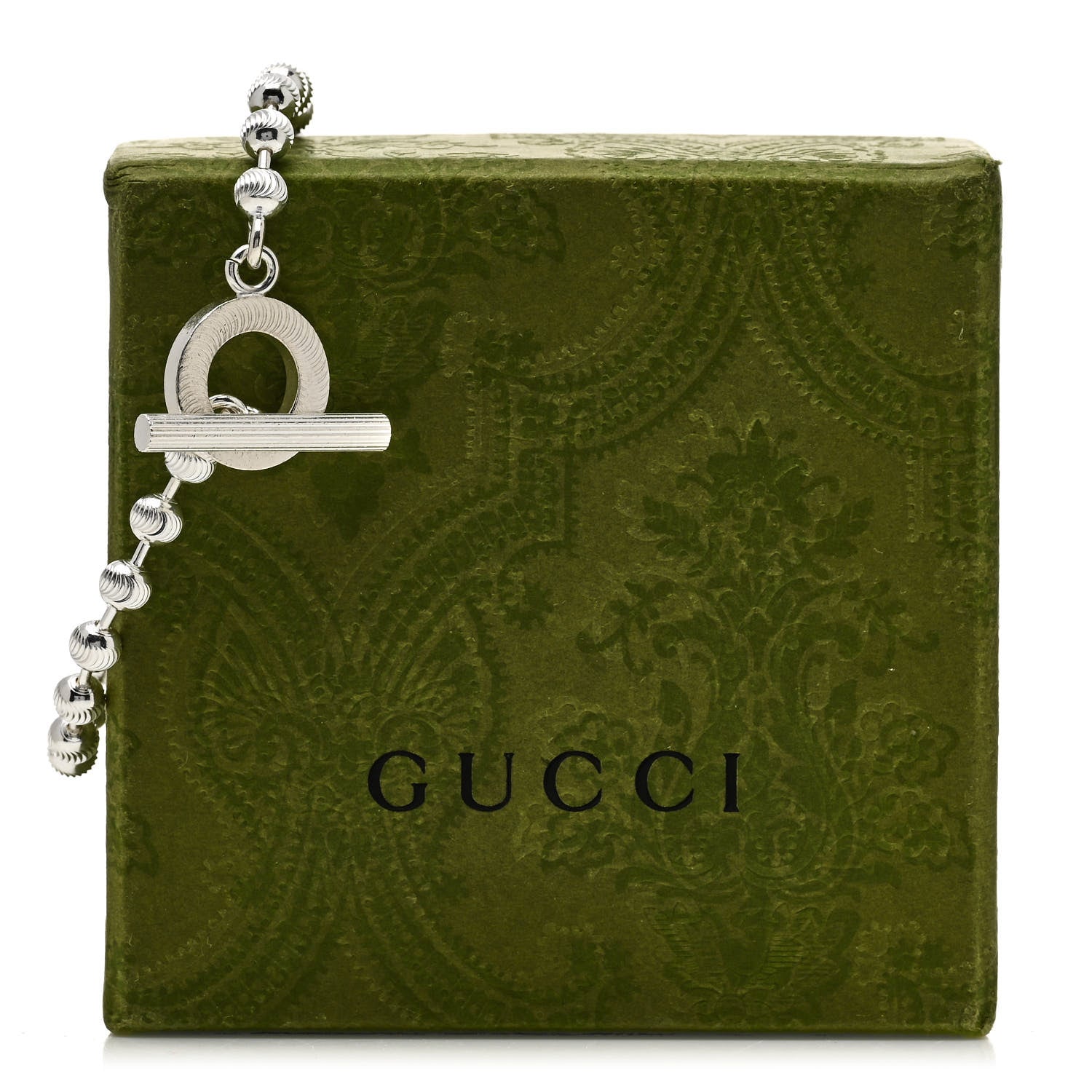 Gucci Sterling Silver Boule Bead Toggle Bracelet 5 of 5