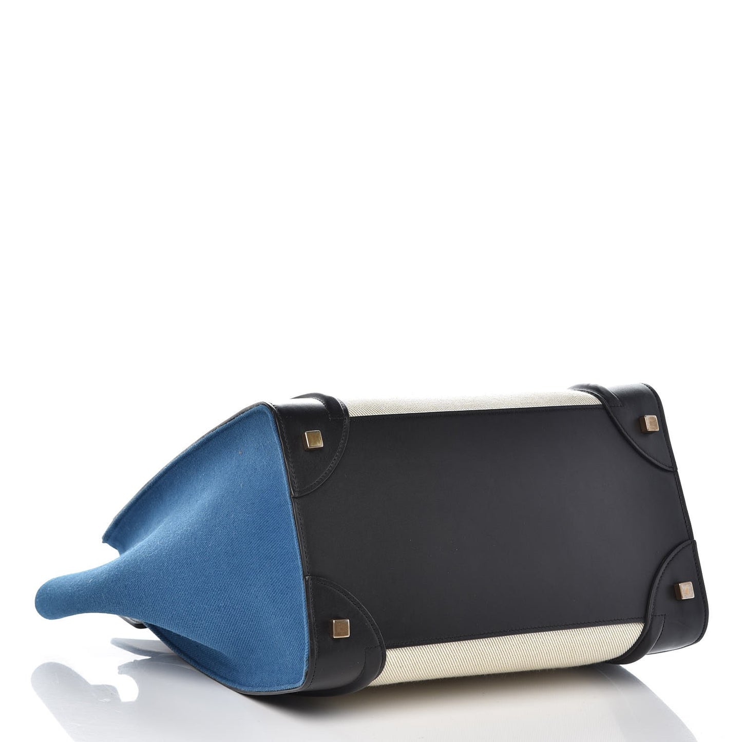Canvas Smooth Calfskin Mini Tri-Color Luggage Royal