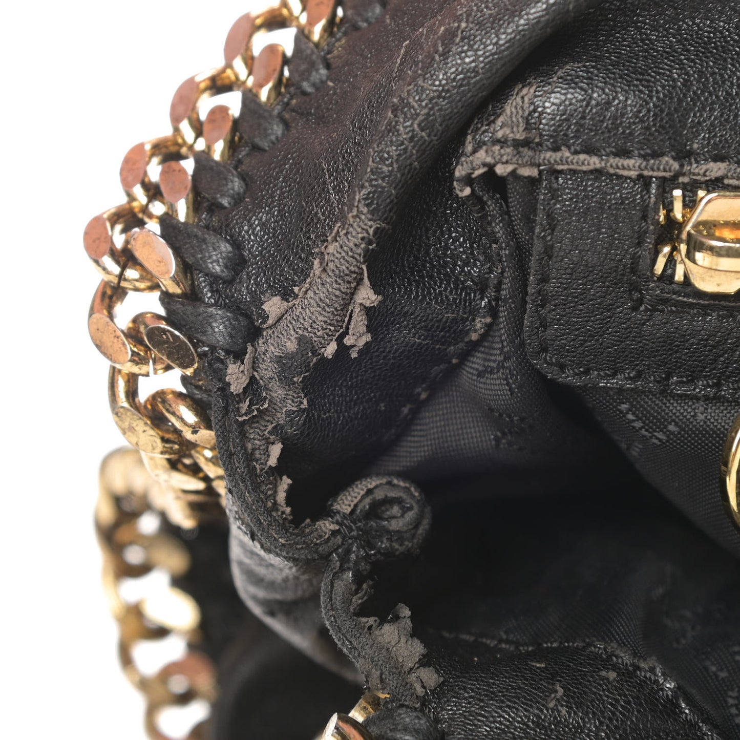 Eco Alter Nappa Embossed Falabella Fold Over Tote Black
