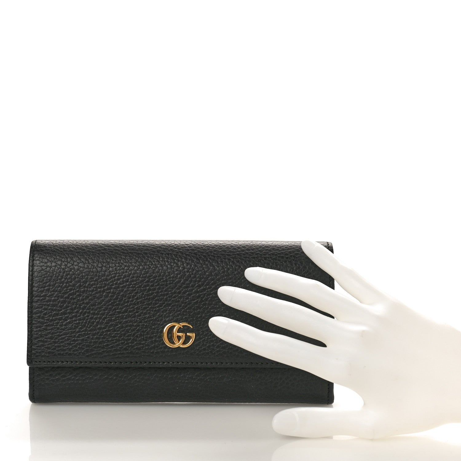 Gucci Dollar Calfskin GG Marmont Continental Wallet Black 2 of 8