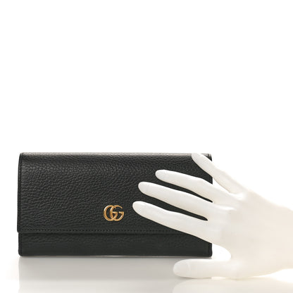 Gucci Dollar Calfskin GG Marmont Continental Wallet Black 2 of 8
