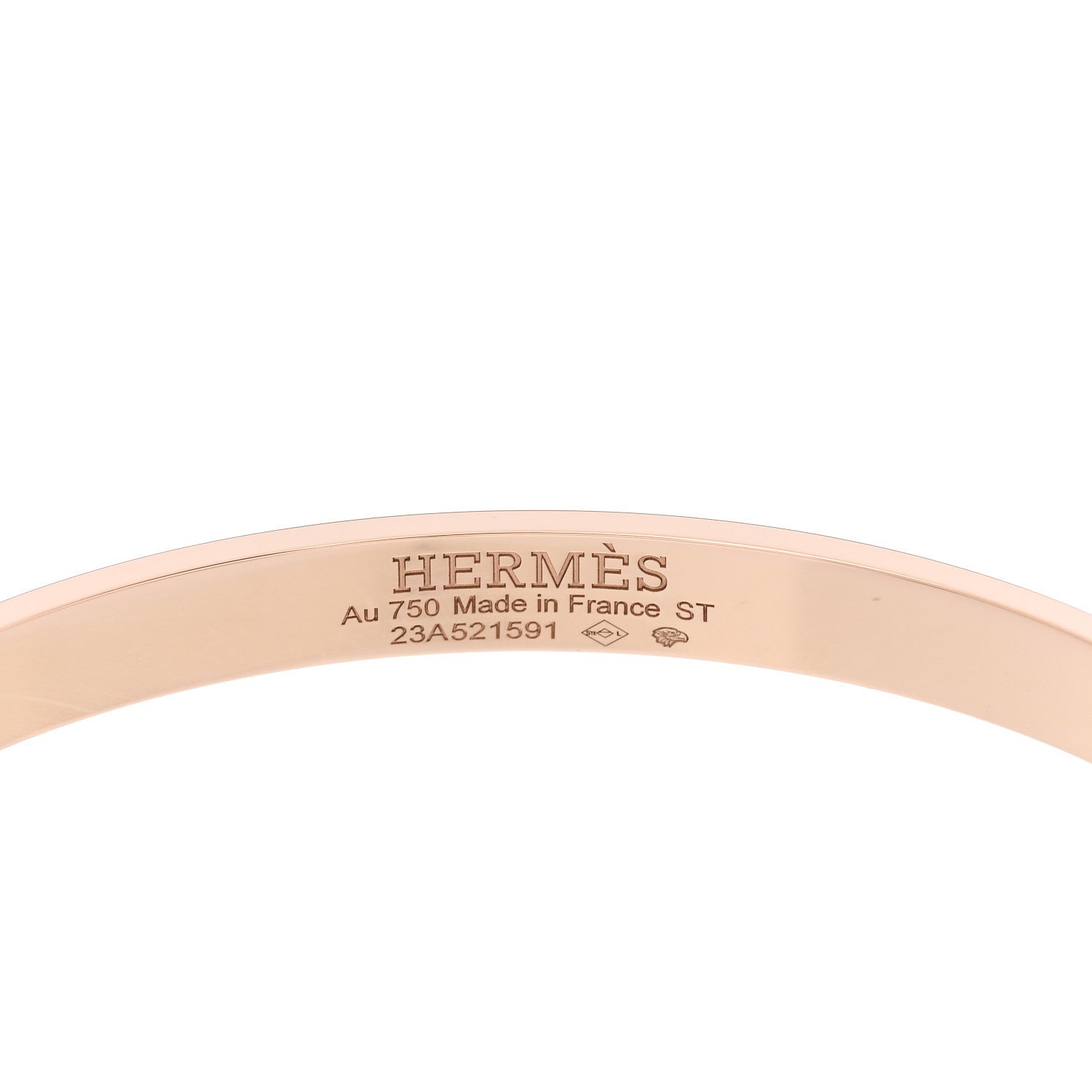 Hermes 18K Rose Gold Diamond PM Kelly Bracelet ST 4 of 5