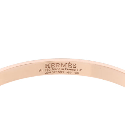 Hermes 18K Rose Gold Diamond PM Kelly Bracelet ST 4 of 5