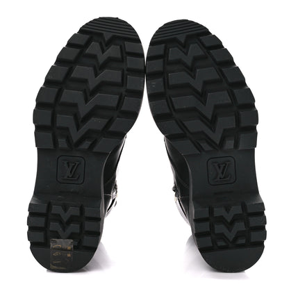 Louis Vuitton Calfskin Territory Flat Ranger Boots 36 Black 5 of 8