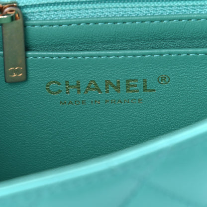 Chanel Lambskin Quilted Mini Square Flap Green 6 of 9