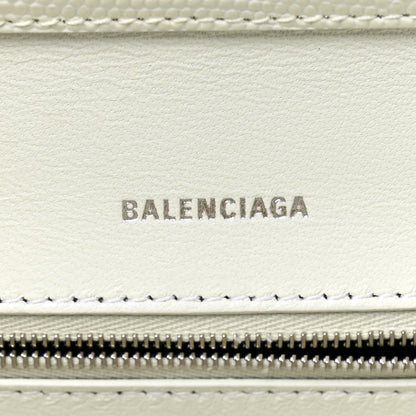 Balenciaga Patent Calfskin Lizard Embossed Medium Ghost Shoulder Bag Optic White 6 of 12