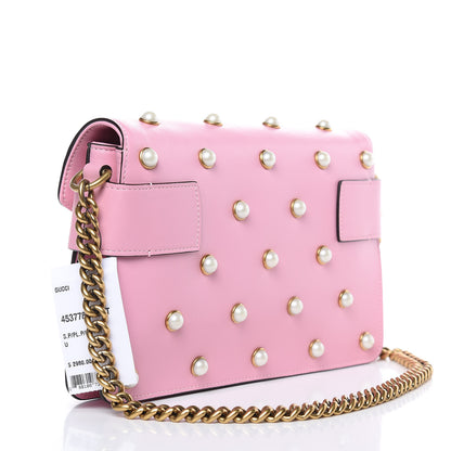 Gucci Nappa Pearl Studded Mini Queen Margaret Broadway Shoulder Bag Sugar Pink 4 of 13