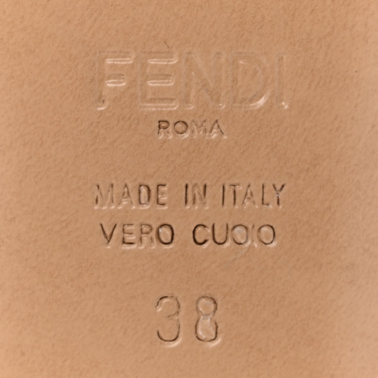 Fendi Vitello Cuoio FFold Sandals 38 White 8 of 9