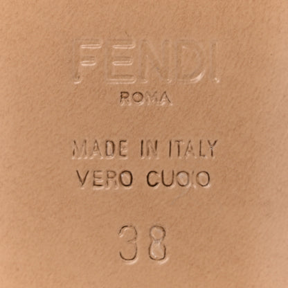 Fendi Vitello Cuoio FFold Sandals 38 White 8 of 9