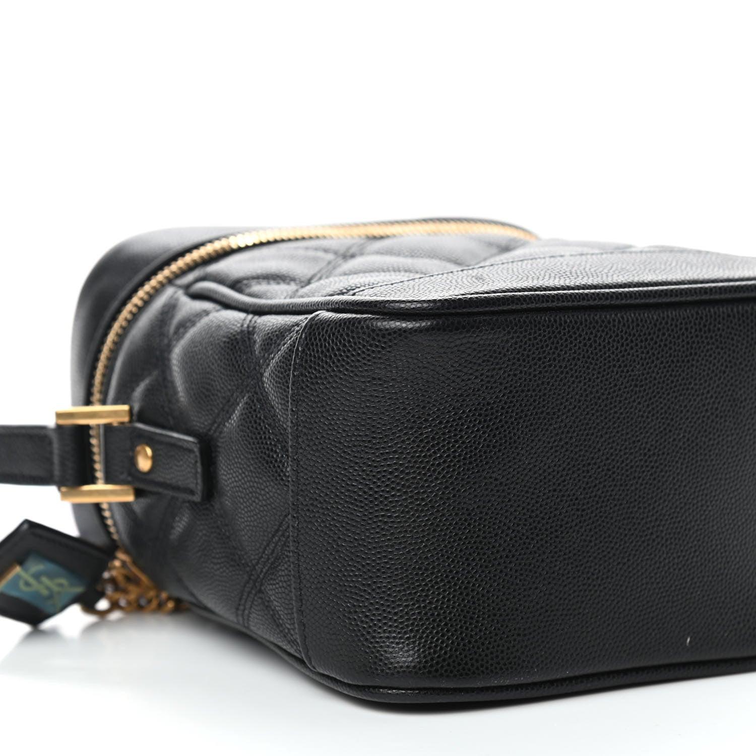 Saint Laurent Grain de Poudre Quilted 80's Vanity Bag Black 7 of 9