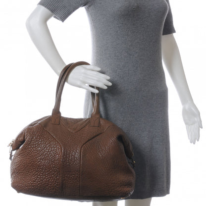 Saint Laurent Pebbled Lambskin Easy Sac Brown 2 of 7