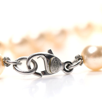 Chanel Pearl CC Long Necklace Silver 5 of 5