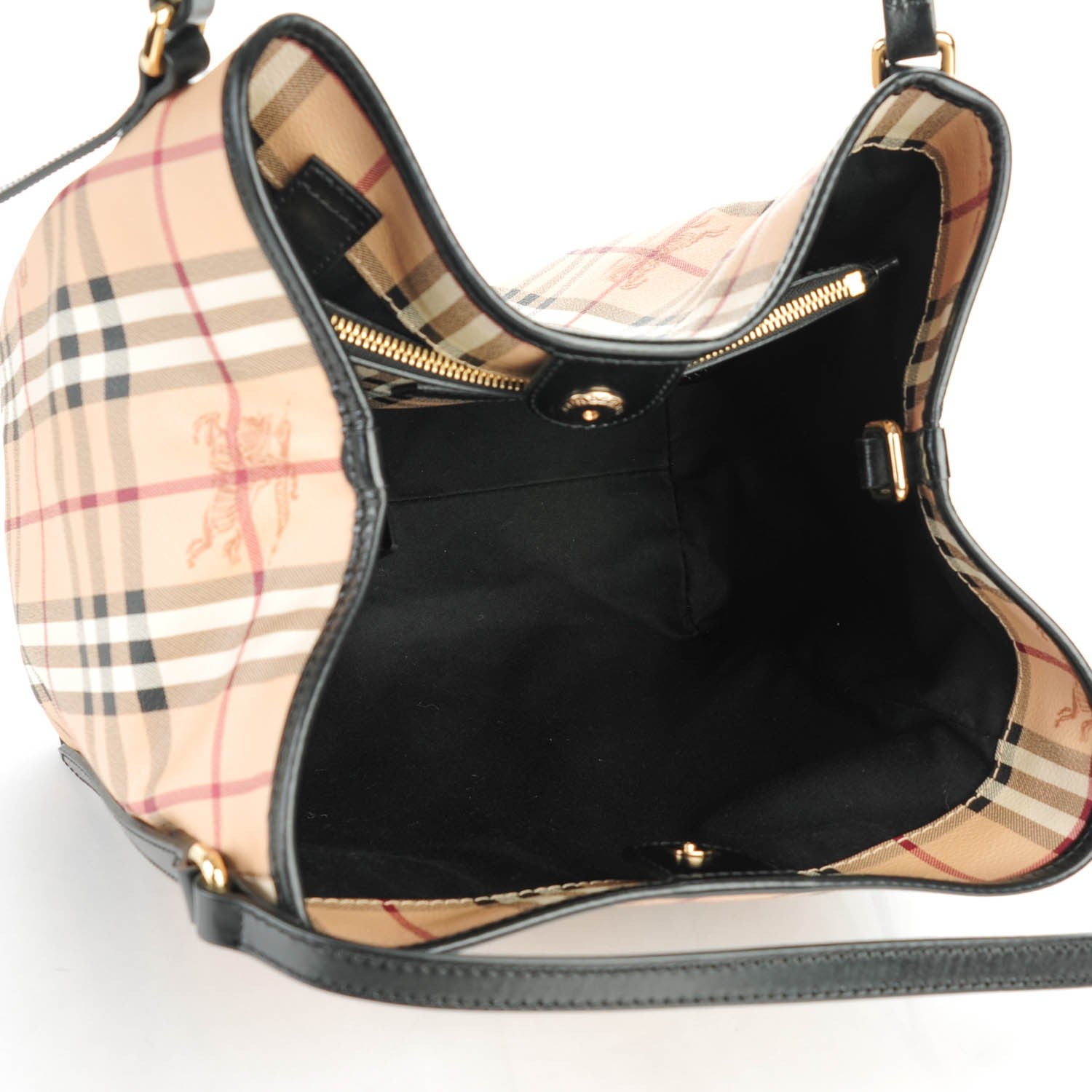 Burberry Haymarket Check Small Canterbury Tote Black 5 of 7