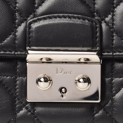 Christian Dior Lambskin Cannage Miss Dior Chain Wallet Black 10 of 12