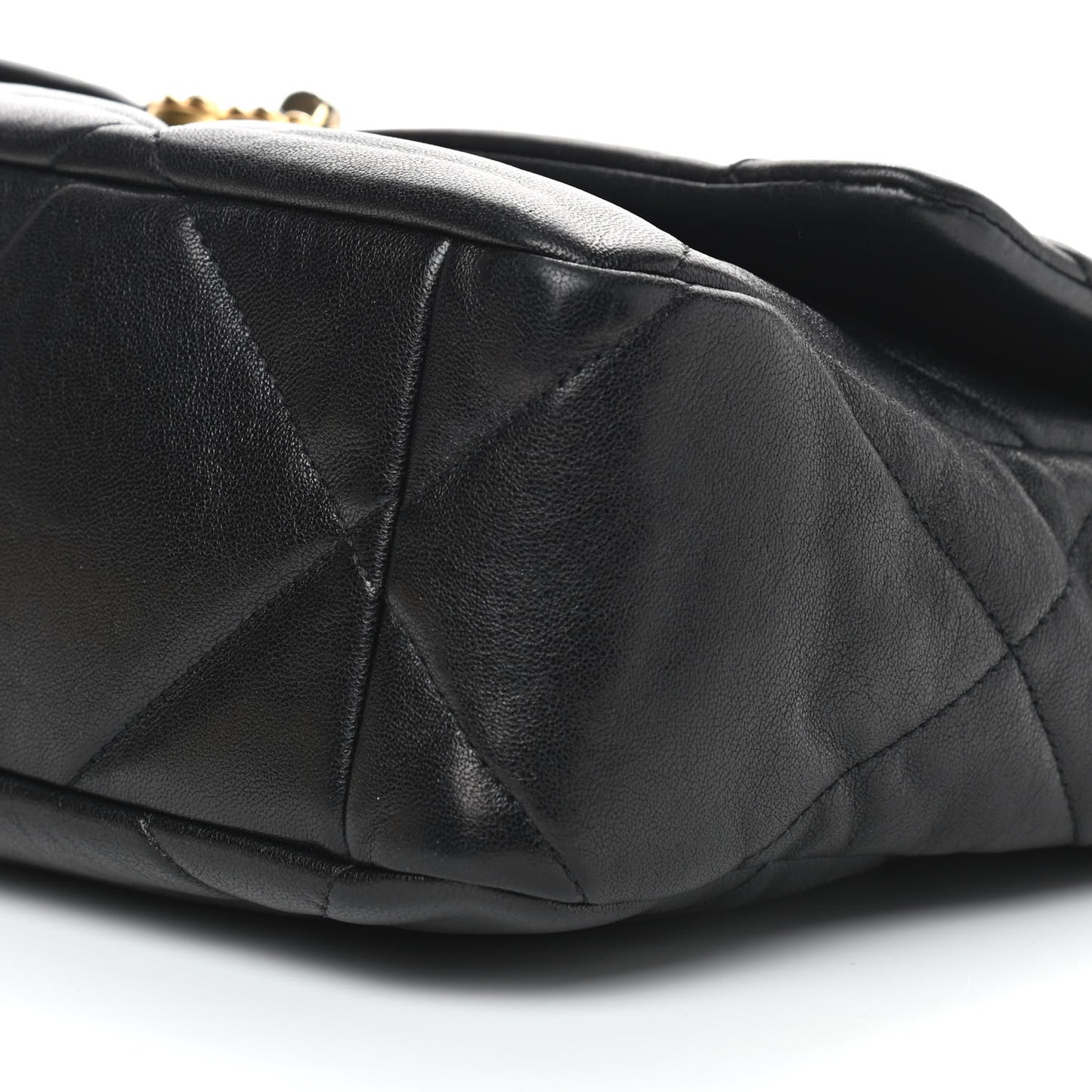 Lambskin Quilted Large Chanel 19 Flap Black