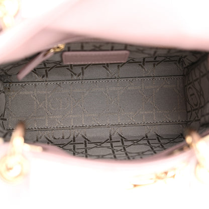 Christian Dior Metallic Lambskin Cannage Mini Lady Dior Lotus 5 of 12