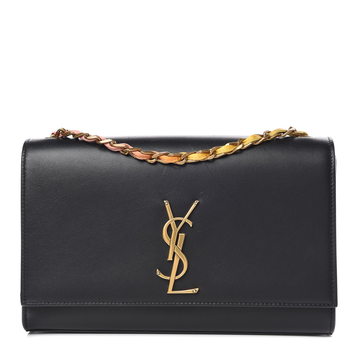 Saint Laurent Calfskin Medium Monogram Kate Satchel Black Multicolor 1 of 10