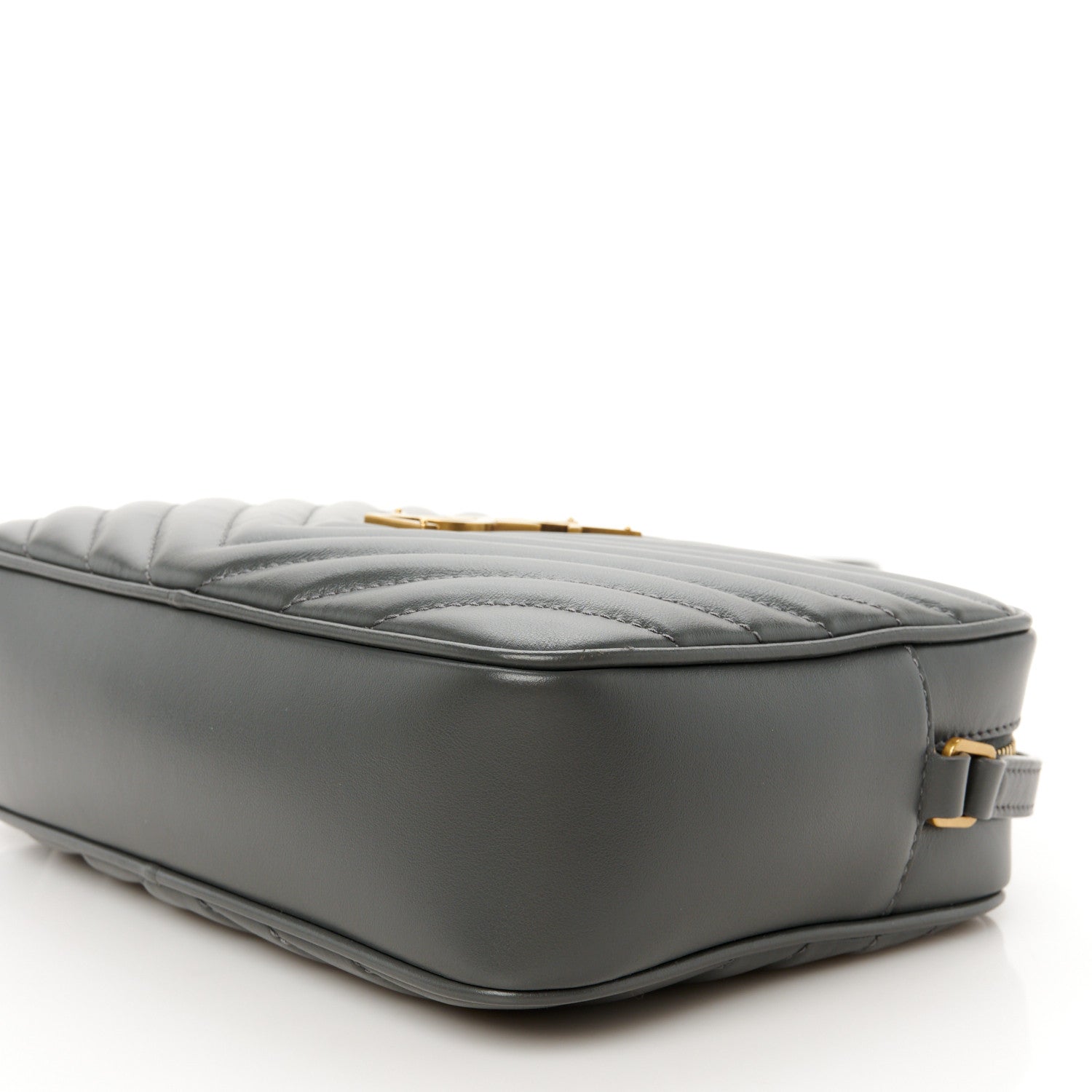 Saint Laurent Calfskin Matelasse Monogram Lou Camera Bag Storm 10 of 11