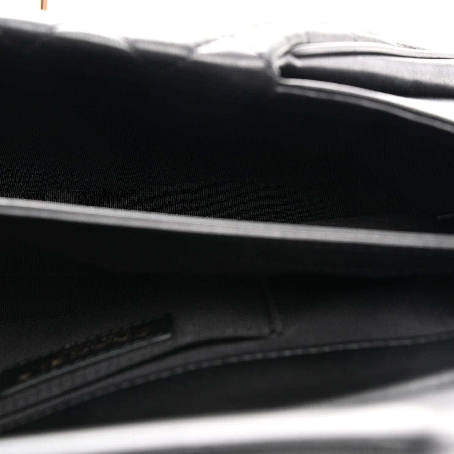 Lambskin Quilted Fold Up Again Clutch Black